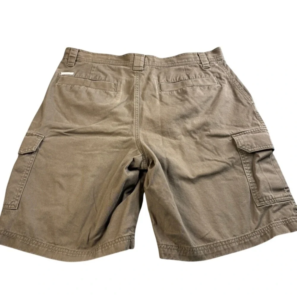 Columbia Men's Brown Cargo Shorts 34W Omni-Shade Cotton Hiking Outdoor Utility